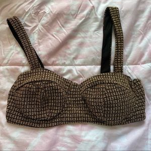 dolls kill 70s / disco inspired bralette (bustier ;crop top ; bra)